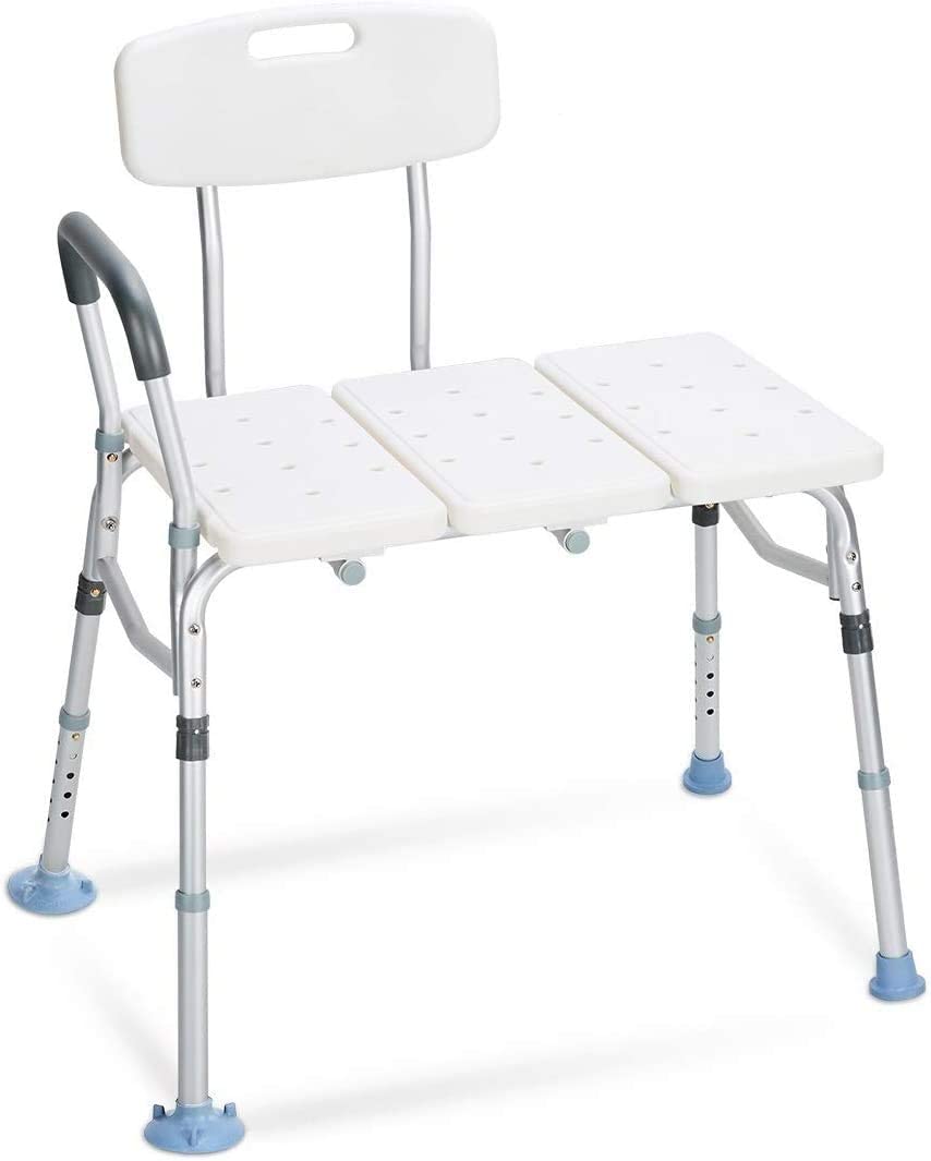Durable Medical Equipment Shower Bench, wide for bariatric or transfer to tub (weight capacity up to 400lbs)