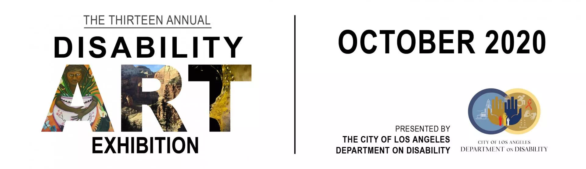 Banner Logo of Department on Disability October 2020 Disability Art Exhibition.