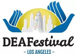 Logo of DEAFestival Los Angeles.