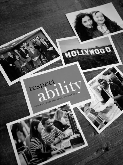 RespectAbility's Black and White Photo Collage.